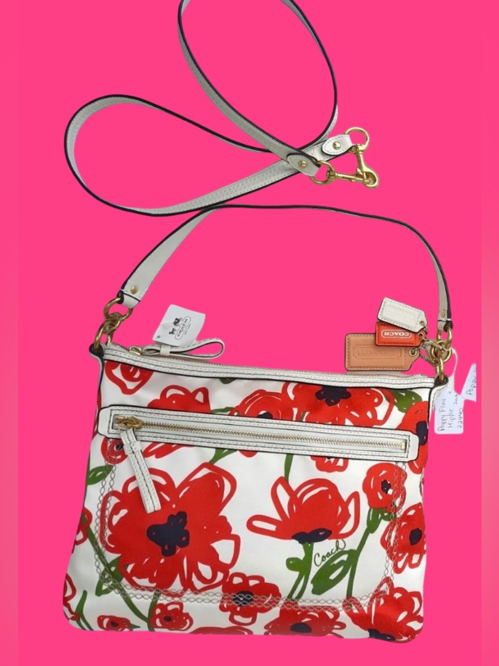 COACH Poppy Floral Crossbody Bag - Picture 12 of 13